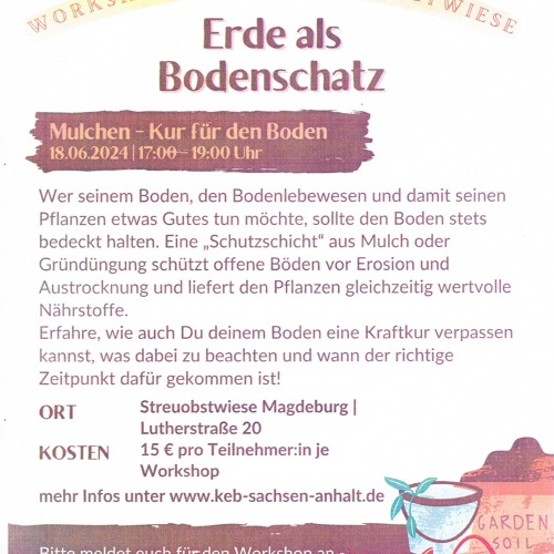 Erde als Bodenschatz -Workshop auf der Streuobstwiese