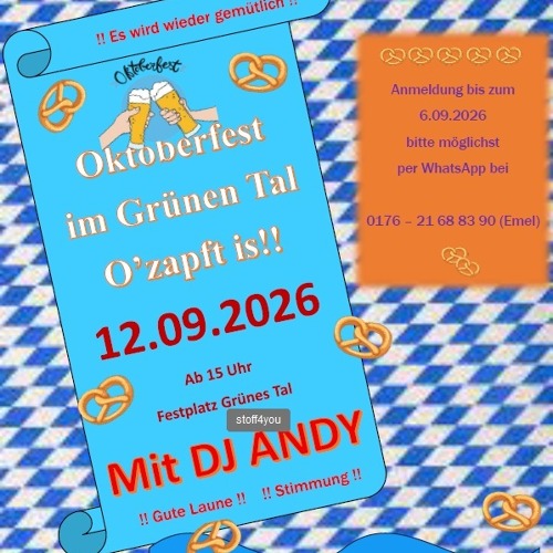 Oktoberfest in der Kolonie "Gr&uuml;nes Tal e.V."