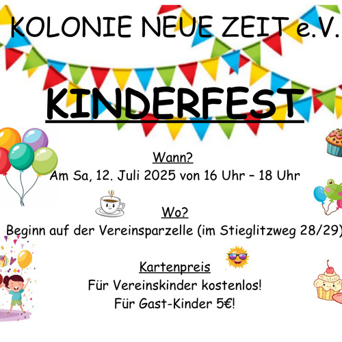 Kinderfest n der Kolonie „Neue Zeit“
