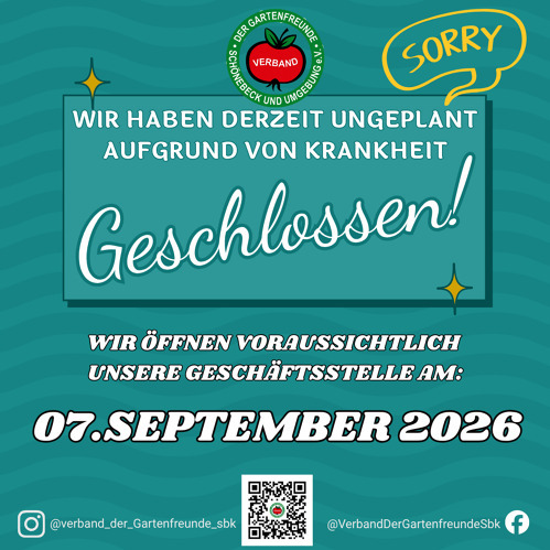 Krankheitsbedingt geschlossen!&nbsp;