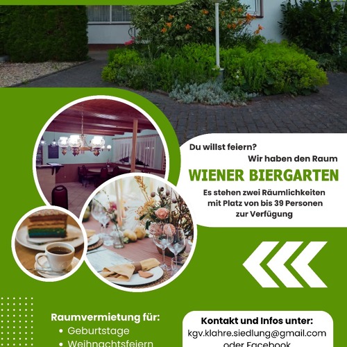 Raumvermietung des "Wiener Biergarten"