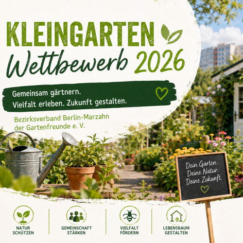 Seid dabei zum Kleingarten-Wettbewerb 2026 !