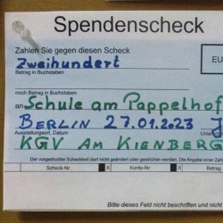 KGV Am Kienberg spendet f&uuml;r die Schule am Pappelhof