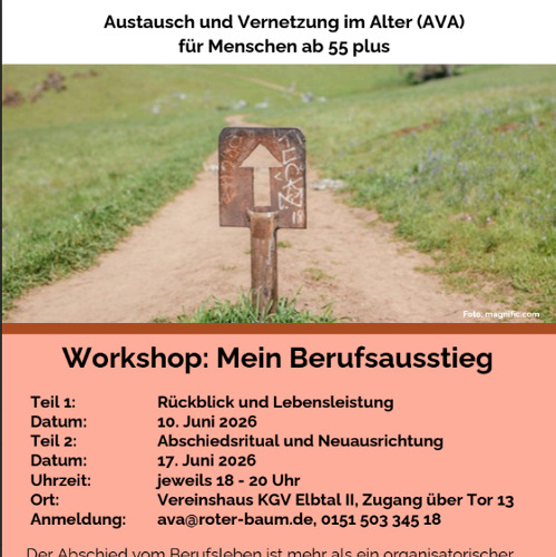 1. Workshop &bdquo;Mein Berufsausstieg&ldquo; &ndash; Austausch und Orientierung ab 55+