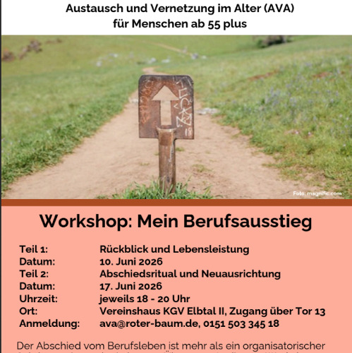 2. Workshop &bdquo;Mein Berufsausstieg&ldquo; &ndash; Austausch und Orientierung ab 55+