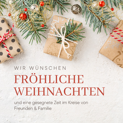 Fr&ouml;hliche Weihnachten und einen guten Rutsch ins Jahr 2026