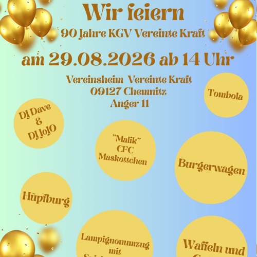 Gartenfest anl&auml;&szlig;lich unseres 90-j&auml;hrigen Bestehens.