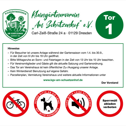 Neue Torschilder