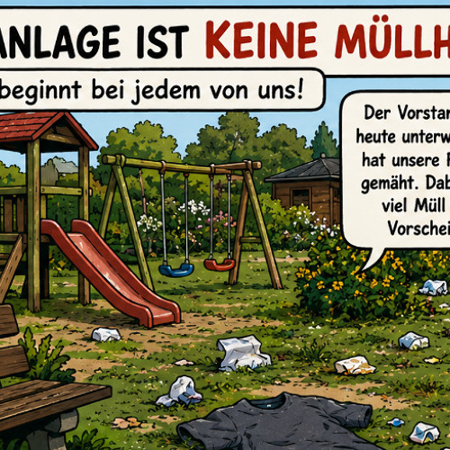 Unsere Anlage ist keine M&uuml;llhalde &ndash; bitte helft alle mit!