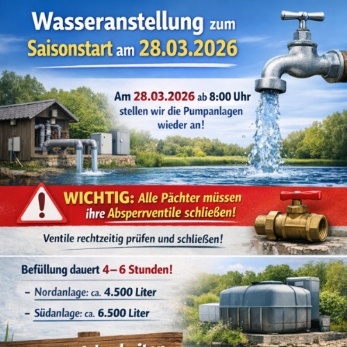 Wasseranstellung zum Saisonstart am 28.03.2026