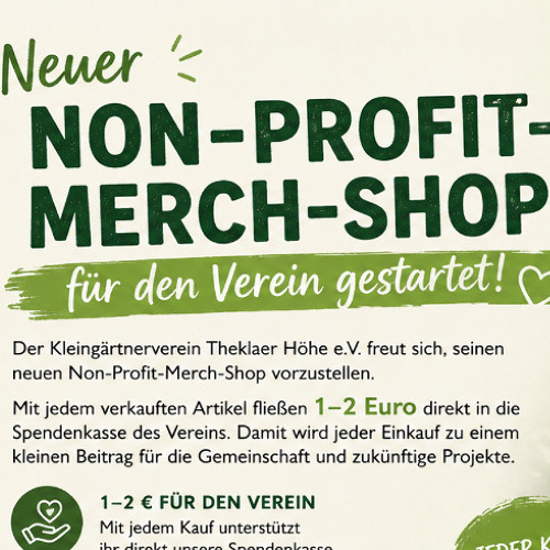 Neuer Non-Profit-Merch-Shop f&uuml;r den Verein gestartet