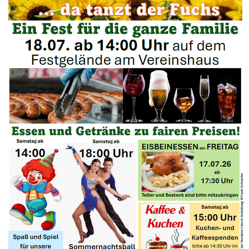 &nbsp;Sommerfest 2026 - ein Fest f&uuml;r die Ganze Familie