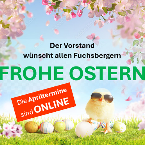 Unsere April Termine "Am Fuchsberg"