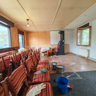 Halbzeit Grundierung der Wände